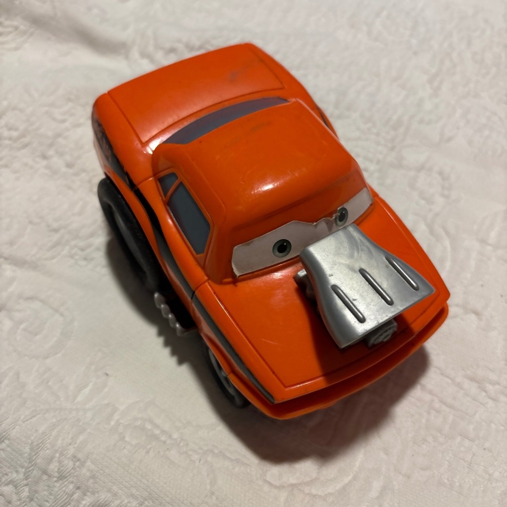 Disney Pixar Cars Rip Stick Racer Orange Snot Hot Rod No Rip Stick
